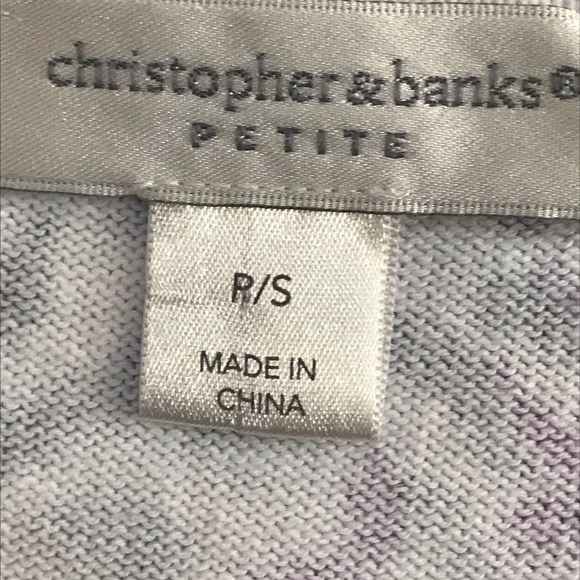 Christopher & Banks Purple & White floral sweater - Picture 4 of 5